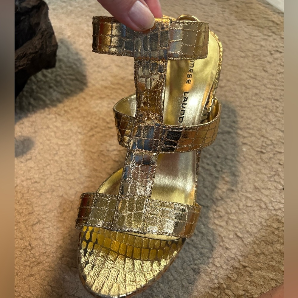 Gold heel wedge Steve Madden